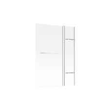 Two Panel Folding Bath Screen Chrome with Rail and Shelves 1500mm high